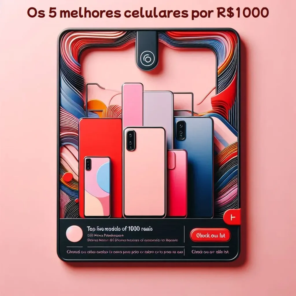 Top Cinco Modelos de  celulares de 1000 reais