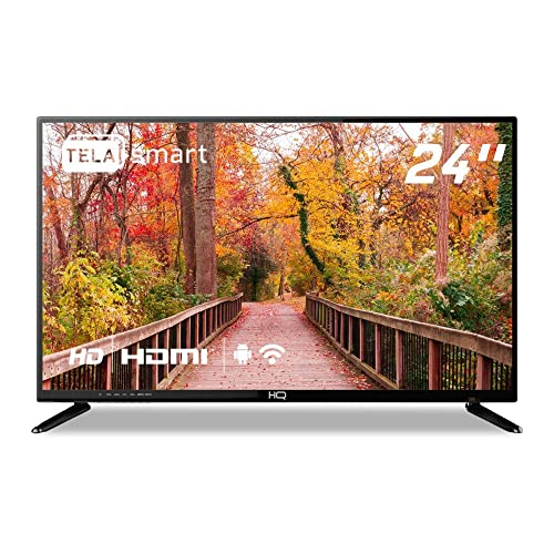 HQ Smart TV LED 24" 2 HDMI 2 USB WI-FI Androind 11 e Processador Quad Core