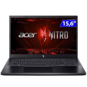 Notebook Gamer Acer Nitro 5 AN515-58-791R, Intel Core i7-12650H 12ª Geração, 16GB, 512GB SSD, NVIDIA GeForce RTX 3050 4GB, 15.6”, Windows 11, Preto
