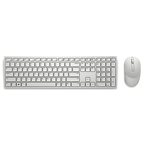 Teclado e mouse sem fio Dell Pro — KM5221W Branco