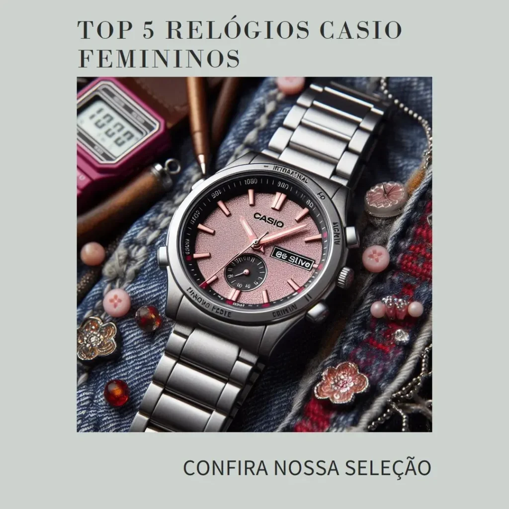 Top Cinco  Relogio Casio Feminino Prata