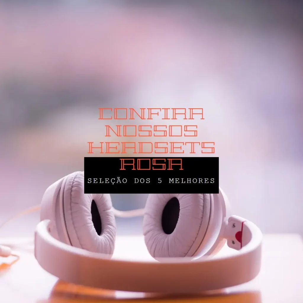 Principais Cinco  rosa headset