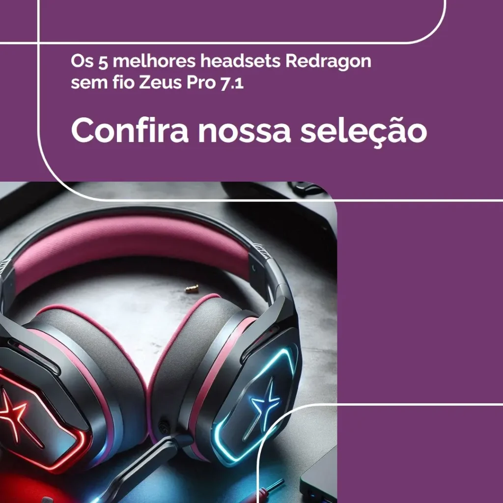 Melhores 5  headset Redragon sem fio zeus pro 7.1