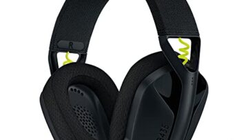 Headset Gamer Sem Fio Logitech G435 LIGHTSPEED, Conexão USB e Bluetooth, Design Leve e Confortável, Microfone Embutido, Bateria de até 18h - Compatível com Dolby Atmos, PC, PS4, PS5, Mobile – Preto