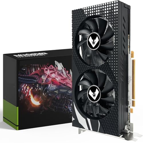 MOUGOL Placa de vídeo AMD Radeon RX580 8GB GDDR5 256 bits, placa de vídeo para jogos de PC com porta de exibição HDMI DVI PCI Express x 16 3.0 Placa gráfica para jogos com ventiladores duplos