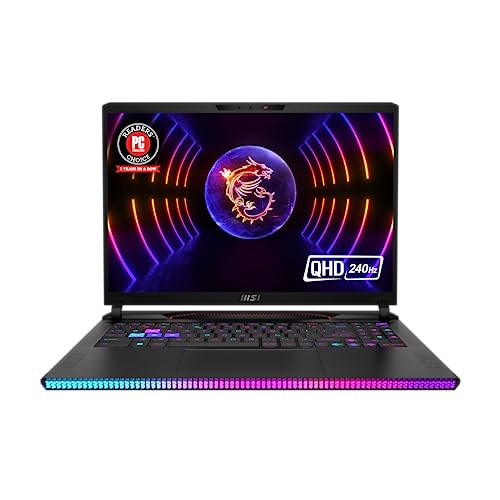 MSI Raider GE68Hx Laptop: Intel Core i9-13980HX, GeForce RTX 4090, 16" QHD+ 240Hz, 32GB DDR5, 1TB NVMe SSD, Thunderbolt 4, Cooler Boost 5, Win 11 Home: Preto 13VI-202US