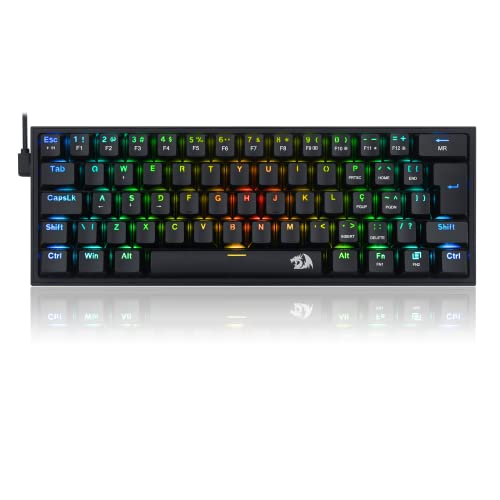 Redragon TECLADO MECANICO GAMER FIZZ RGB PRETO SWITCH AZUL