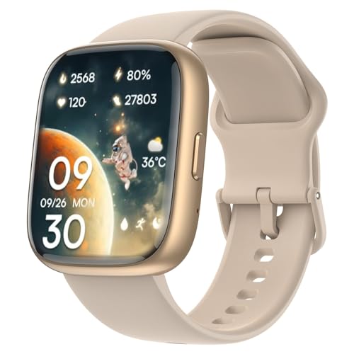 Relogio Smartwatch Feminino,Alexa Construído em Smartwatch(Atender/Fazer Chamadas),1,83"HD Fitness Tracker,IP68 Impermeável 100+ Sport Mode Activity Tracker,Sleep Monitor,iOS Android Compatível