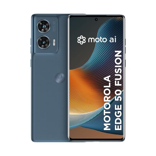 Smartphone Motorola Edge 50 Fusion 5G - 256GB 16GB Ram Boost 50MP Sony AI Camera IP68 NFC Blue Teal