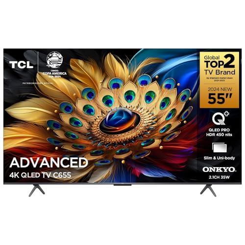 TCL QLED SMART TV 55” C655 4K UHD GOOGLE TV DOLBY VISION ATMOS