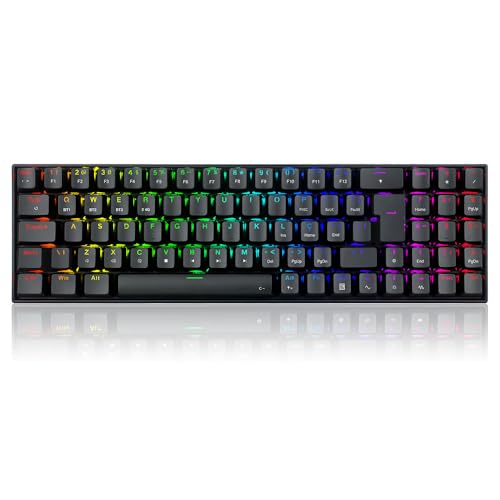 Teclado Mecanico Gamer Redragon ZED Pro, RGB, Wireless, Switch Marrom - K627P-WNS-B (PT-BROWN) - Preto"