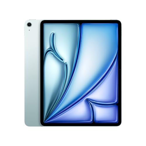 Apple iPad Air de 13 polegadas (M2): Tela Liquid Retina, 128 GB, câmera frontal horizontal de 12 MP/câmera traseira de 12 MP, Wi-Fi 6E, Touch ID, bateria para o dia todo — Azul