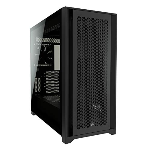 Gabinete Corsair Gamer 5000D AIRFLOW - Mid Tower, Lateral em Vidro temperado, Preto - CC-9011210-WW