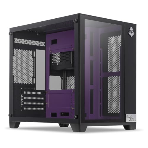 Gabinete Gamer Mancer CV300 Purple Edition, Mid-Tower, Lateral de Vidro, Preto e Roxo, MCR-CV300-PEBK