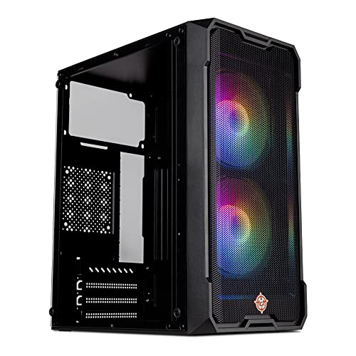 Gabinete Gamer TGT Jester, Mid-Tower, Lateral de Vidro, Com 2 Fans, Preto, TGT-JSR-BKGF01