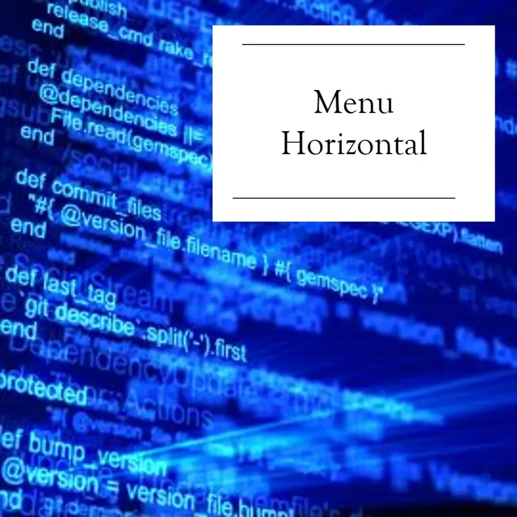 menu horizontal em html e css