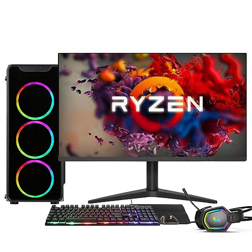 PC Gamer Completo AMD Ryzen 5 5600G, Gráficos Radeon VEGA 7, 16GB DDR4, SSD 512GB, Fonte 500W, Monitor 24" 75Hz, 3green Force - 3F-018