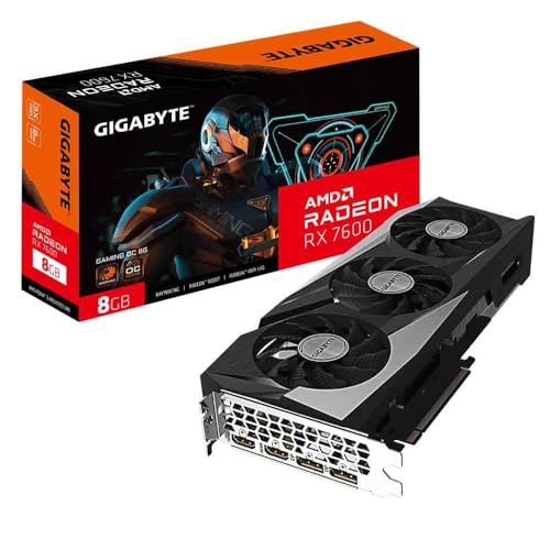 Placa De Vídeo Gigabyte AMD Radeon RX 7600 GVR76GAMING OC8GD