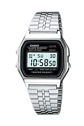 Relógio Feminino Digital Casio Vintage A159Wa-N1Df, Prata