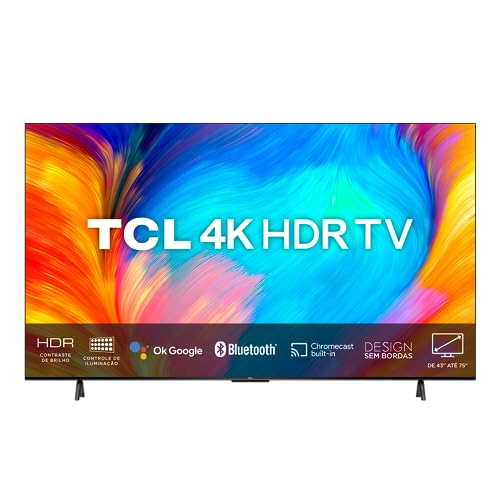 Smart TV LED 50" 4K UHD TCL 50P635 - Google TV, Wifi, HDMI , PRETO