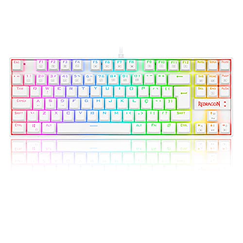 Teclado Gamer Kumara K552W Rgb Branco Outemu Brown Redragon, UNICO