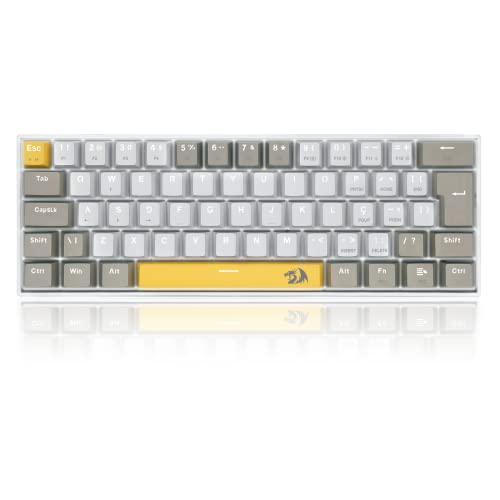 Teclado Gamer Redragon Lakshmi Amarelo+branco+ Cinza