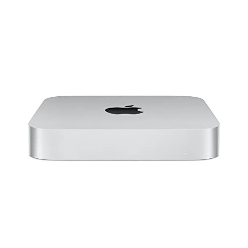 Computador Mac mini da Apple Chip M2 da Apple com CPU de 8 núcleos e GPU de 10 núcleos com 2023: 8GB de Memória unificada, de 256 GB de armazenamento SSD, Ethernet Gigabit.