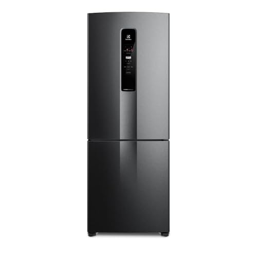 Geladeira Electrolux Frost Free 490L Efficient com AutoSense Inverse Black Inox Look (IB7B) 127 V