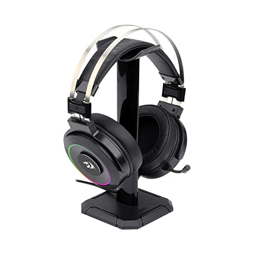 Headset Gamer Redragon Lamia 2 Preto RGB USB Som Surround 7.1 Virtual com Suporte de Headset H320RGB-1, UNICO