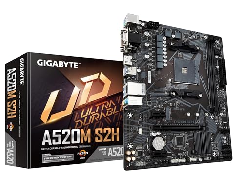 Placa Mãe Gigabyte A520M S2H DDR4, AMD, AM4