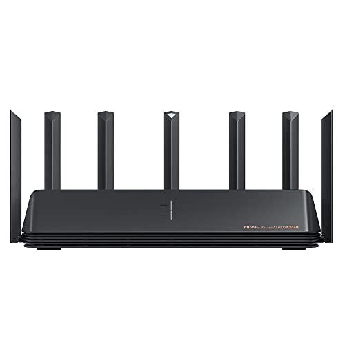 Roteador Xiaomi AX6000 AIoT, WiFi 6 6000Mbps, 512 MB, Mesh, 6 Amplificador de sinal independente - Preto