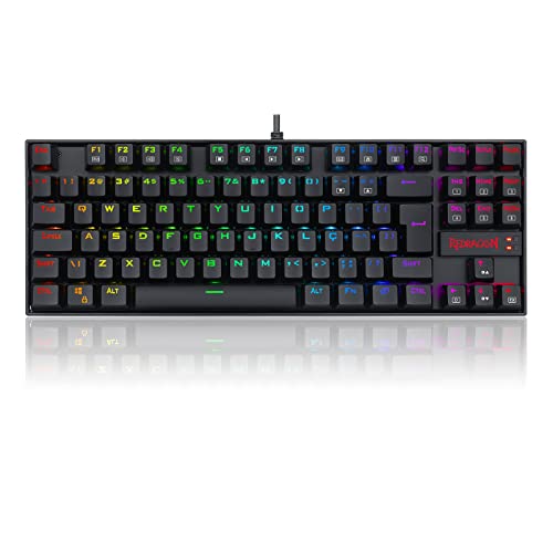 Teclado Mecânico Gamer Redragon Kumara RGB Switch Outemu Brown ABNT2 - K552RGB-1 (BROWN)