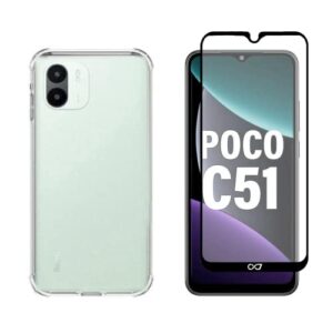 COMBO Capa Anti choque + Pelicula 3D para Poco C51 (C7 Company)