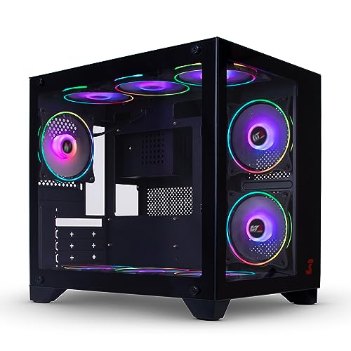 Gabinete Gamer DT3 Hyper, tipo aquário em vidro temperado, M-ATX/Mini-ITX.