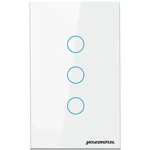 Interruptor Smart Wifi Inteligente Touch Nova Digital 3 botões Lite BR 4x2