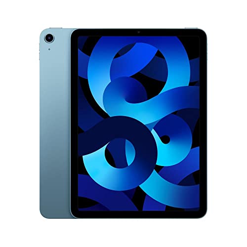 iPad Air da Apple (5a geração): Com chip M1, tela Liquid Retina de 10,9 polegadas, 256 GB Wi-Fi 6, câmera frontal de 12 MP, câmera traseira de 12 MP, Touch ID, Azul