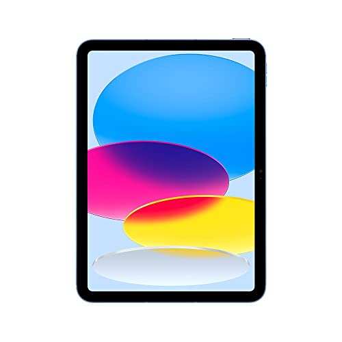 iPad da Apple (10a geração): Com chip A14 Bionic, tela Liquid Retina de 10,9 polegadas, 64 GB Wi-Fi 6 + rede celular 5G, câmera frontal de 12 MP, câmera traseira de 12 MP, Touch ID – Azul