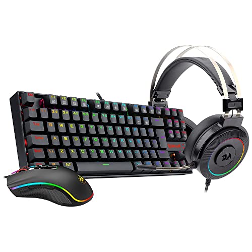 Kit Gamer RGB Redragon S125 com Mouse, Teclado e Headset