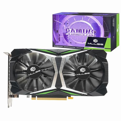 Mllse RTX 2060 Super Graphics Card, 8GB GDDR6 256bit, PCIe 3.0×16, DisplayPort, HDMI, DVI, sistema de resfriamento de ventilador duplo, placa de videogame para PC Destop (RTX 2060 Super)