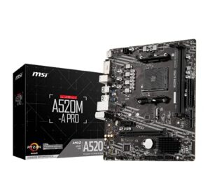 MSI PRO AMD A520 Micro ATX DDR4-SDRAM Placa-mãe