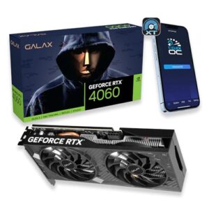 Placa de Vídeo Galax Geforce Rtx 4060 1-click Oc 2x V2, 8gb, Gddr6, 128bits - 46nsl8md9nxv