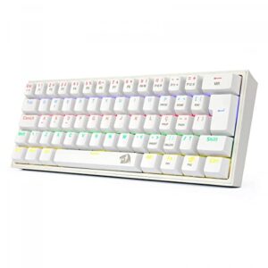 Redragon TECLADO MECANICO GAMER FIZZ RAINBOW BRANCO SWITCH AZUL