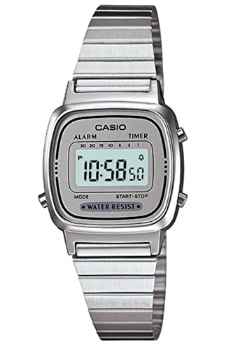 Relógio Feminino Digital Casio Vintage LA670WA-7DF - Prata