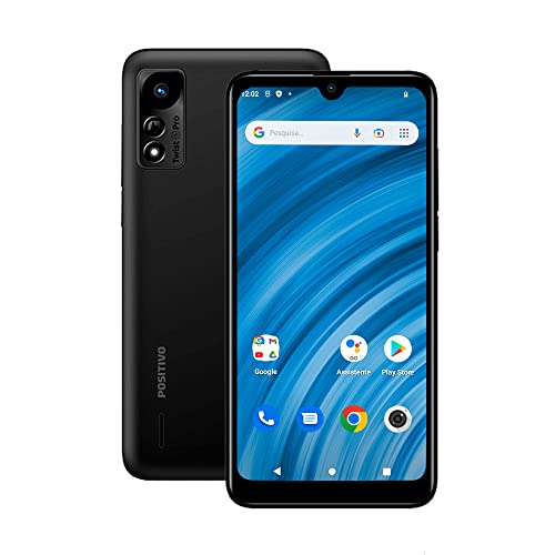 Smartphone Positivo Twist 5 Pro S640, 2GB 64GB, Tela Notch de 6.26” - BLACK RUBBER