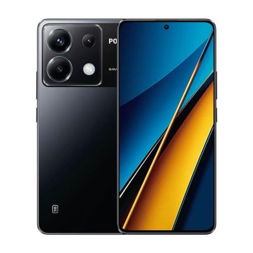 Smartphone Xiaomi POCO X6 5G 8GB+256GB NFC Snapdragon 7s Gen 2 Smartphone 120Hz FioW AMOLED 64MP Câmera tripla com OIS (preto)