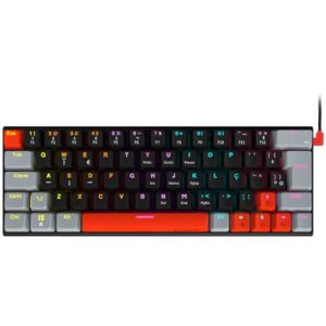 TECLADO GAMER MECANICO PCYES KUROMORI 60% - SWITCH BLUE - LED RAINBOW - PTKM60BL