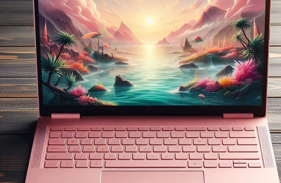 Laptop Rosa 15,6 Polegadas - Computador Quad Core 16GB RAM, 512GB SSD