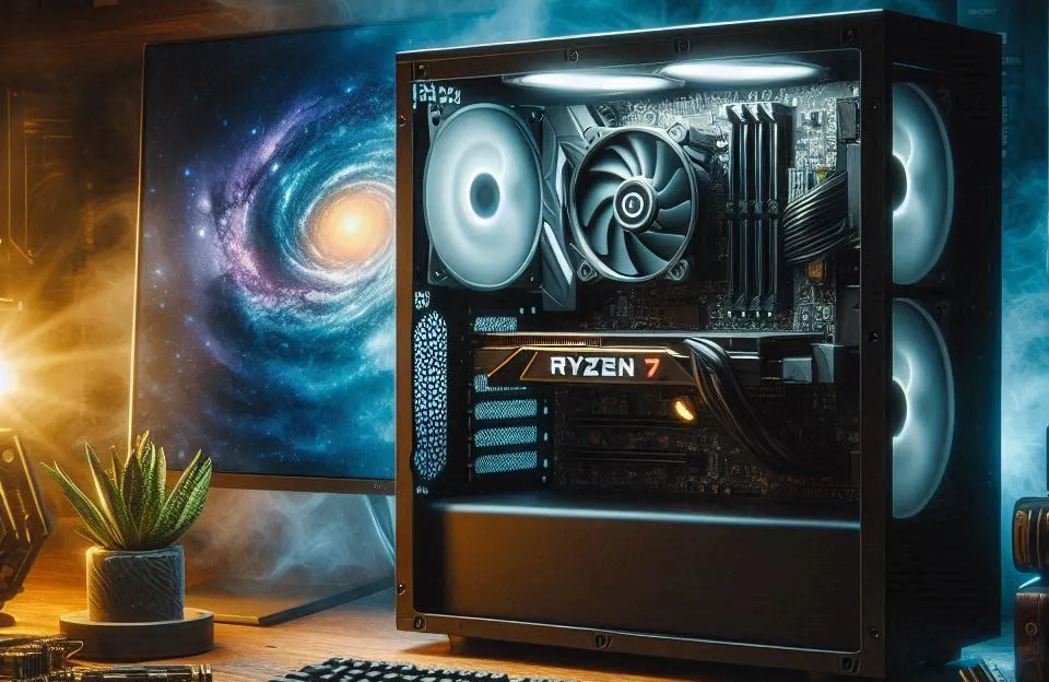 Monte seu PC: AMD Ryzen 7 5700X3D, Radeon RX 7600, 16GB DDR4, SSD 480GB