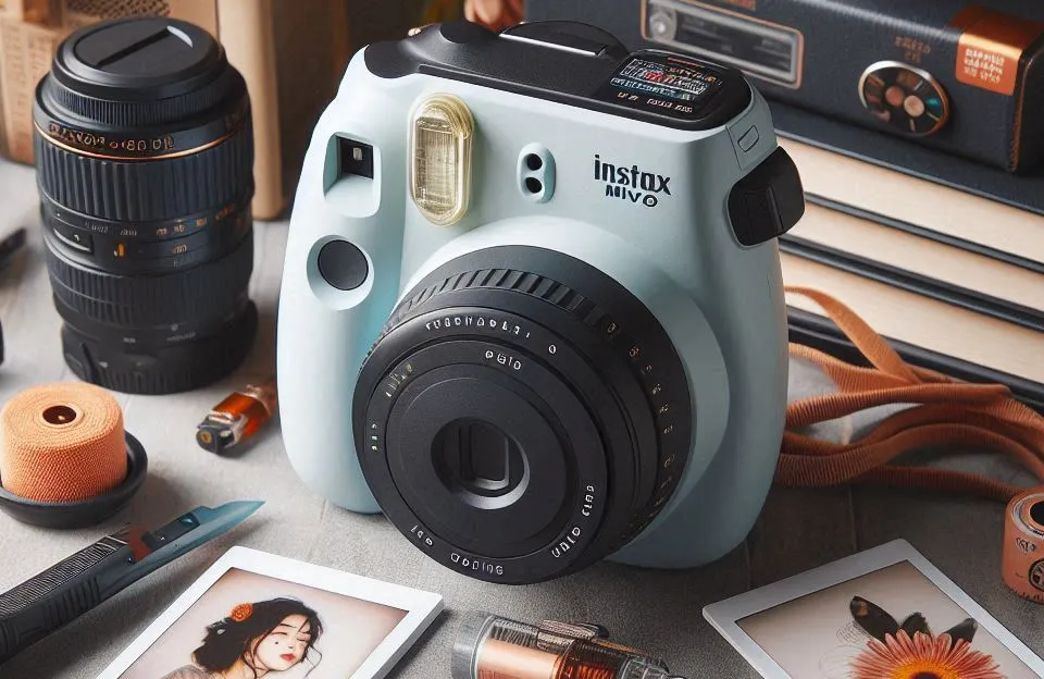 Fujifilm Câmera instantânea Instax Mini EVO híbrida com Pacote Completo