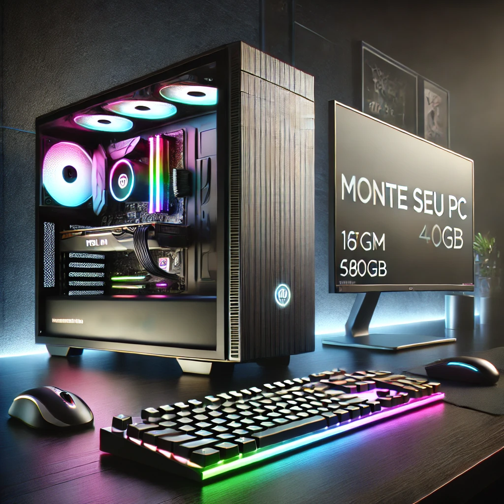 Monte seu PC: Intel i5-8500, GTX 1060 6GB, 16GB RAM, SSD 480GB